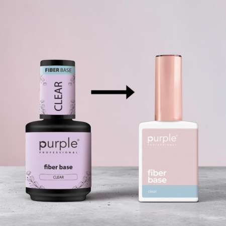 Purple Professional Fiber Base Clear 15ml -Bases y Top Coats -Purple Professional 2