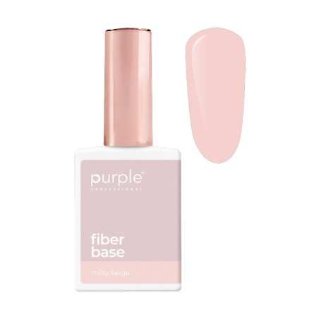 Purple Professional Fiber Base Milky Beige 15ml -Bases y Top Coats -Purple Professional