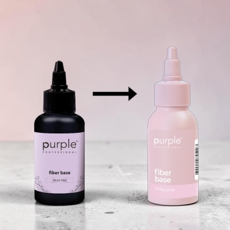 Purple Professional Fiber Base Milky Pink 60ml -Grund- und Decklacke -Purple Professional 2
