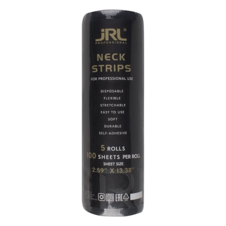 JRL Papel de Cuello Negro Barbería Pack 5x100 -Coiffure jetable -JRL