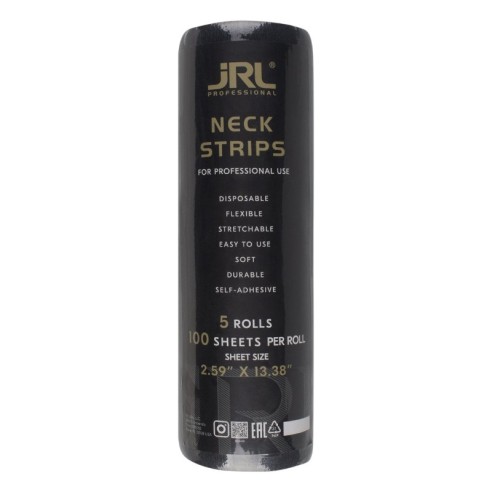 JRL Papel de Cuello Negro Barbería Pack 5x100 -Coiffure jetable -JRL
