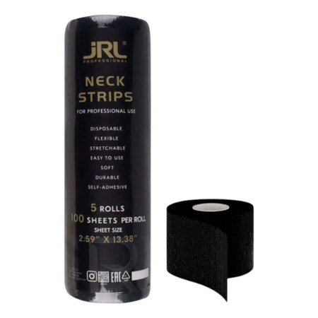 JRL Papel de Cuello Negro Barbería Pack 5x100 -Coiffure jetable -JRL 2