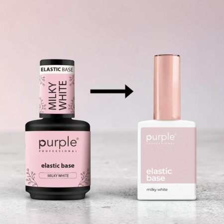 Elastic Base Purple Professional Milky White 15 ml -Basi e Top Coat -Purple Professional 2