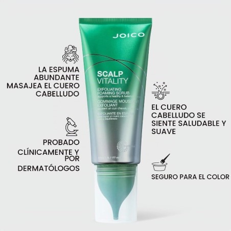Mousse exfoliante rafraîchissante pour le cuir chevelu JOICO 177 ml -Gros -JOICO