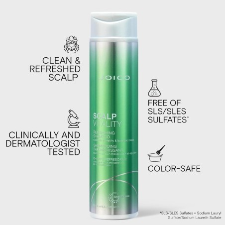 Shampoing rafraîchissant JOICO Scalp Vitality 300 ml -Shampoings -JOICO