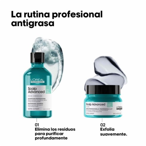 Shampoo antigrasso avanzato per cuoio capelluto L'Oréal Professionnel 300 ml -Grasso -L'Oreal