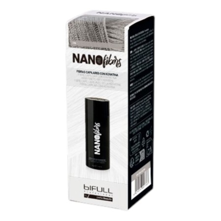 Fibra capilar com queratina cinza 25g Bifull -Fibras de cabelo -Bifull