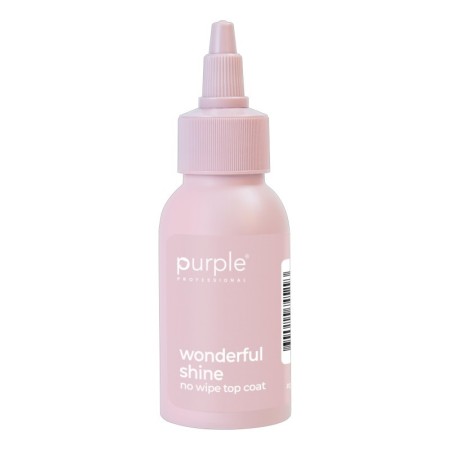 Top Coat Wonderful Shine No Wipe Purple Professional 60ml -Top Coats -Purple Professional