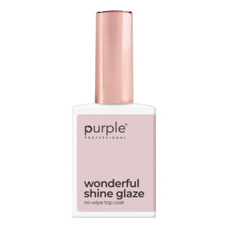 Top Coat Wonderful Shine Glaze Purple Professional 15ml -Top Coats -Purple Professional