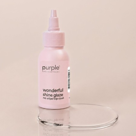 Top Coat Wonderful Shine Glaze Purple Professional 60ml -Top Coats -Purple Professional 2