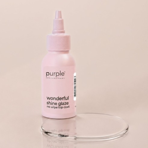 Top Coat Wonderful Shine Glaze Purple Professional 60ml -Top Coats -Purple Professional