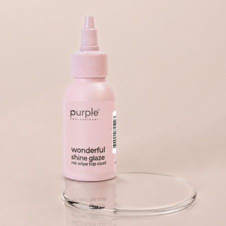 Top Coat Wonderful Shine Glaze Purple Professional 60 ml -Top Coats -Purple Professional