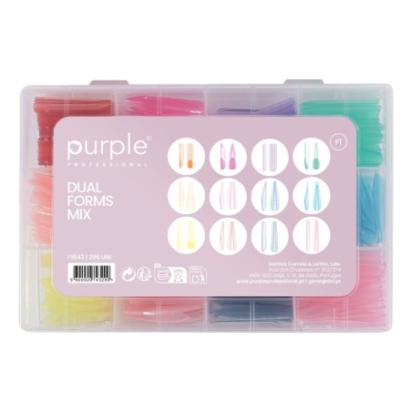 Dual Forms F1 Mix Purple Professional 296 Einheiten -Nagelwerkzeuge & Zubehör -Purple Professional