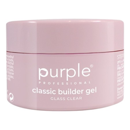 Classic Builder Gel Glass Clear Purple Professional 50g -Ricostruzione e Allungamento Unghie -Purple Professional