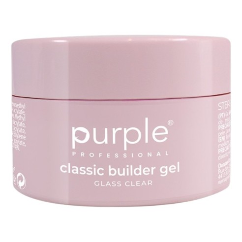 Classic Builder Gel Glass Clear Purple Professional 50g -Ricostruzione e Allungamento Unghie -Purple Professional
