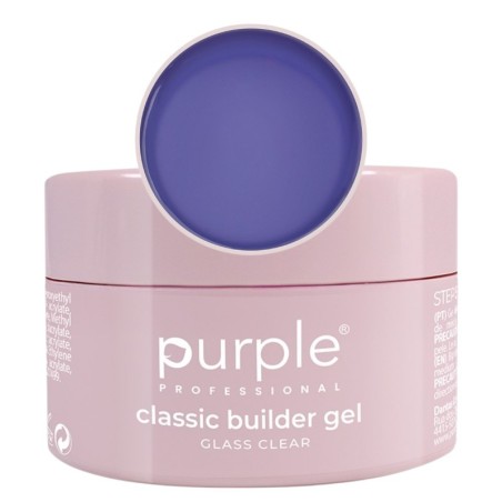 Classic Builder Gel Glass Clear Purple Professional 50g -Ricostruzione e Allungamento Unghie -Purple Professional