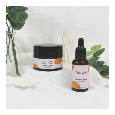 Pack Facial C-GLOW 25+ Purple Professional Sérum + Crema + Aceite cutículas -Cremas y serums -Purple Professional 2