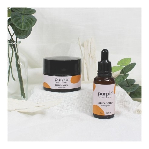Kit Facial C-GLOW 25+ Purple Professional Sérum + Creme + Óleo para Cutículas -Cremes e soros -Purple Professional