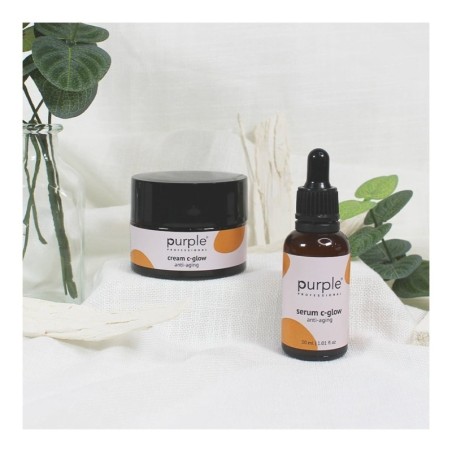 Kit Facial C-GLOW 25+ Purple Professional Sérum + Creme + Óleo para Cutículas -Cremes e soros -Purple Professional