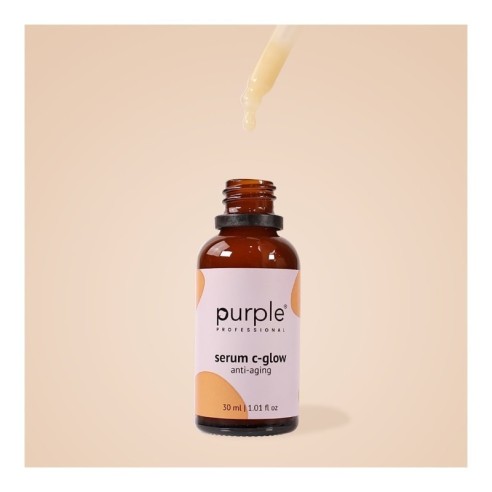 Pack Facial C-GLOW 25+ Purple Professional Sérum + Crema + Aceite cutículas -Cremas y serums -Purple Professional