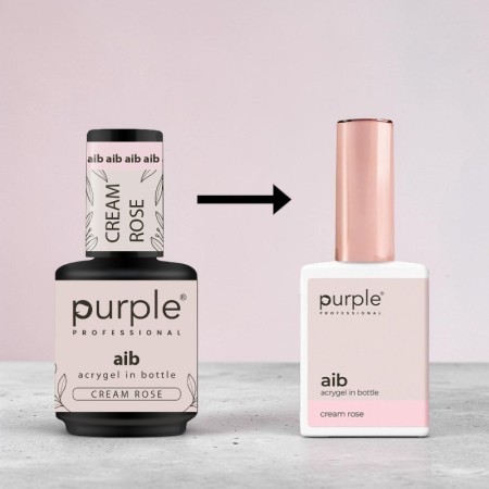 Purple Professional AIB Acrygel in bottle Cream Rose 15ml -Construção e Extensão de Unhas -Purple Professional 2