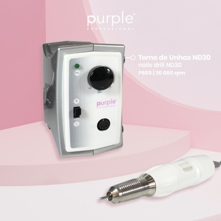 Professional Nail Drill ND30 Purple Professional 30,000rpm 50W -Manicure & Pedicure Equipment -Purple Professional