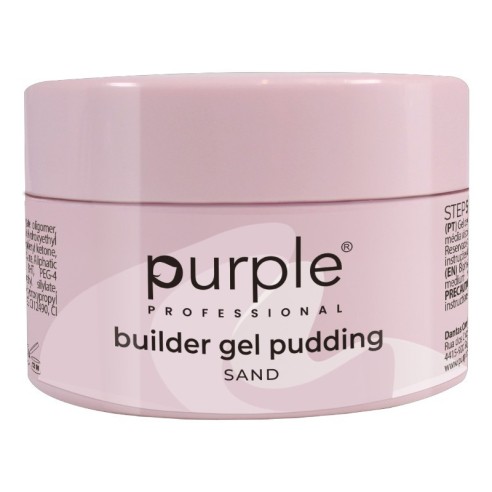Purple Professional Builder Gel Pudding Sand 50g -Construção e Extensão de Unhas -Purple Professional