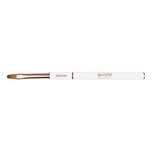 Flat Gel Brush N.6 Purple Professional -Nail Tools & Accessories -Purple Professional