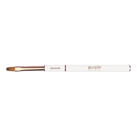 Flat Gel Brush N.6 Purple Professional -Nail Tools & Accessories -Purple Professional