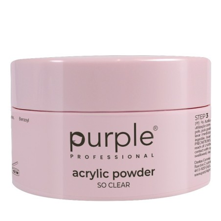 Purple Professional Acrylic Powder So Clear 80g -Construção e Extensão de Unhas -Purple Professional