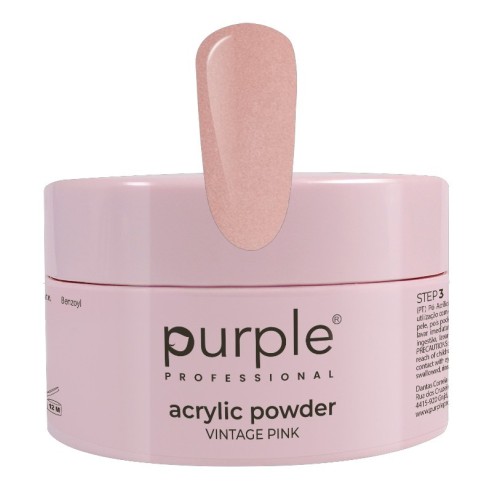 Purple Professional Acrylic Powder Vintage Pink 80g -Construção e Extensão de Unhas -Purple Professional