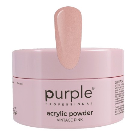 Purple Professional Acrylic Powder Vintage Pink 80g -Construção e Extensão de Unhas -Purple Professional