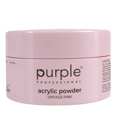 Purple Professional Acrylic Powder Vintage Pink 80g -Construção e Extensão de Unhas -Purple Professional