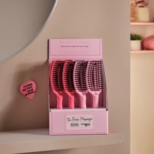 Expositor Olivia Garden Fingerbrush Think Pink 2026 8 Cepillos -Cepillos -Olivia Garden