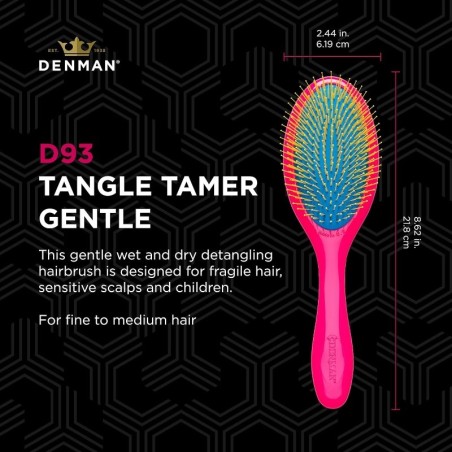 Brosse démêlante Denman D93 Tangle Tamer rose doux -Brosses -Denman