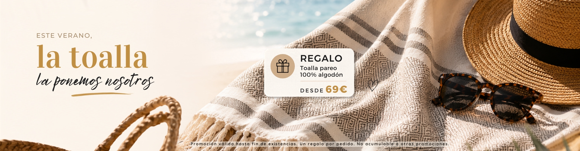 Regalo de toalla pareo 100% algodón