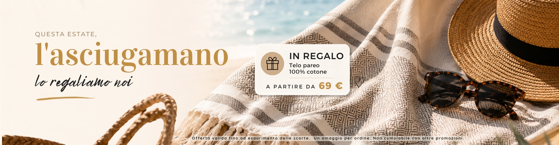 In Regalo Telo pareo 100% cotone a partire da 69 €